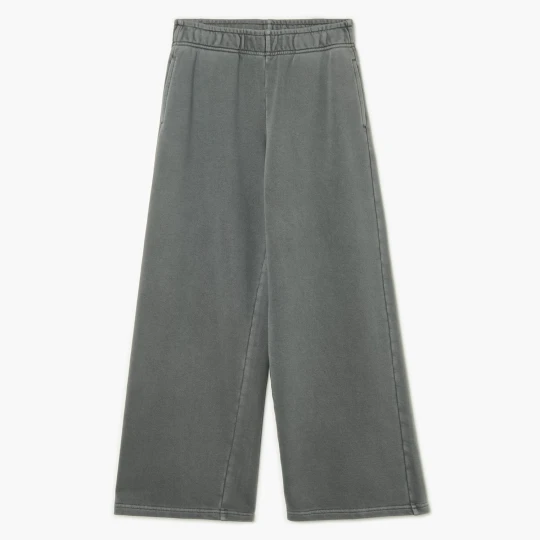 Zdjęcie produktu Cropp - Spodnie wide leg z efektem sprania - szary