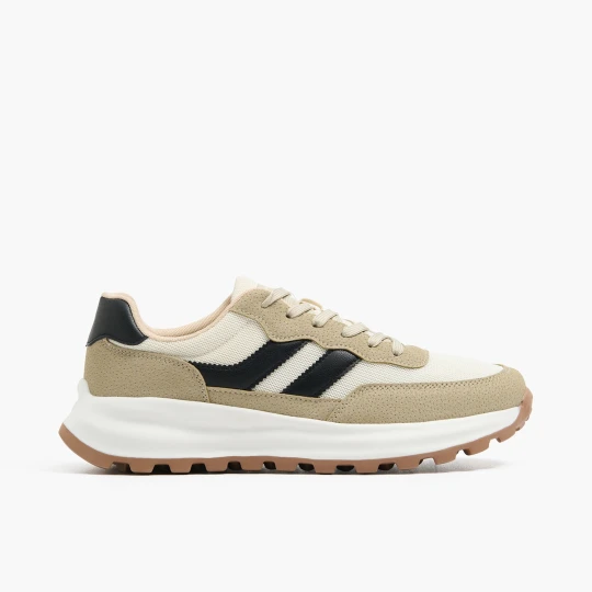 Zdjęcie produktu Cropp - Sportowe trójkolorowe sneakersy - beżowy