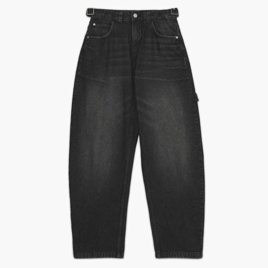 Zdjęcie produktu Cropp - Sprane jeansy skater balloon z paskami - czarny