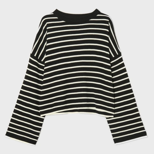 Zdjęcie produktu Cropp - Sweter w czarno-białe paski - czarny