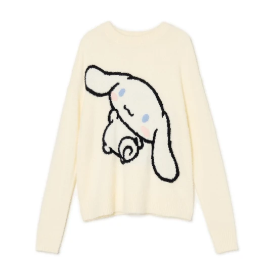 Zdjęcie produktu Cropp - Sweter z nadrukiem Cinnamoroll - biały
