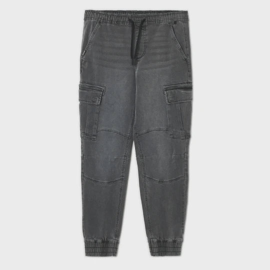 Zdjęcie produktu Cropp - Szare jeansowe joggery cargo - szary