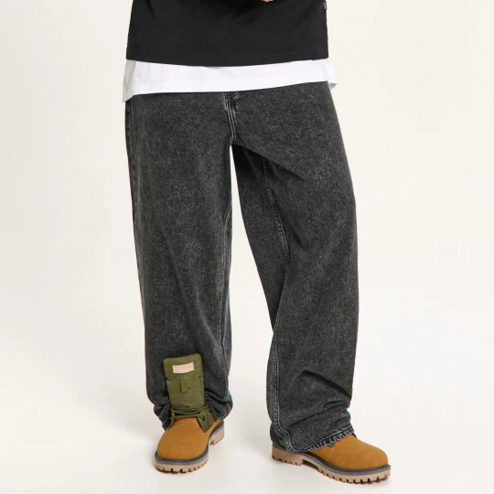 Zdjęcie produktu Cropp - Szare jeansy super baggy z efektem sprania - szary
