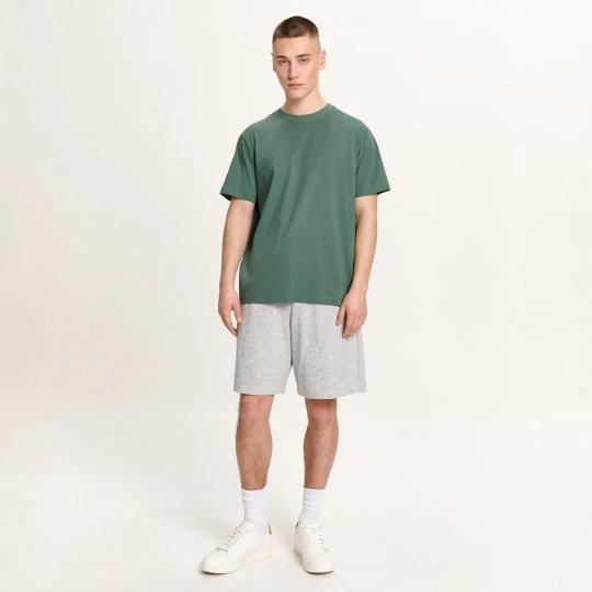 Zdjęcie produktu Cropp - Szare melanżowe dresowe spodenki basic - jasny szary