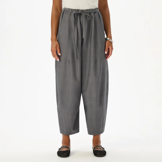 Zdjęcie produktu Cropp - Szare spodnie baggy z wiskozą - szary