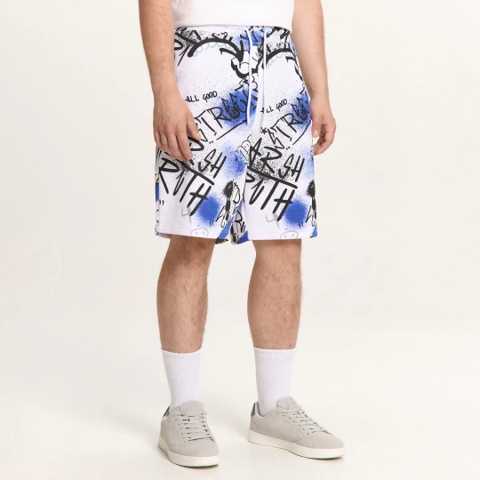Zdjęcie produktu Cropp - Szorty z motywem graffiti - biały