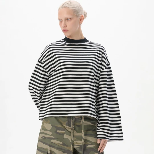 Zdjęcie produktu Cropp - T-shirt longsleeve w paski - biały