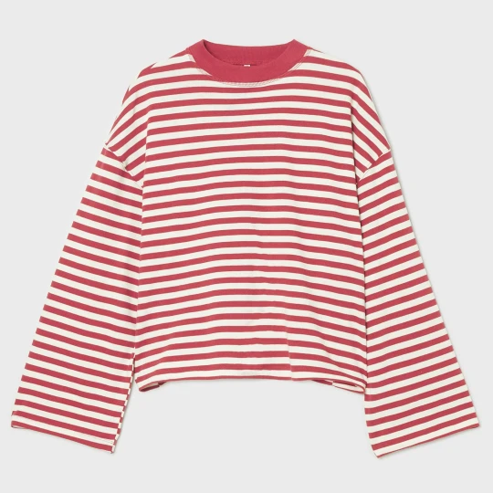 Zdjęcie produktu Cropp - T-shirt longsleeve w paski - czerwony