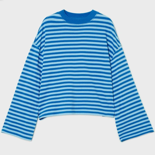 Zdjęcie produktu Cropp - T-shirt longsleeve w paski - niebieski