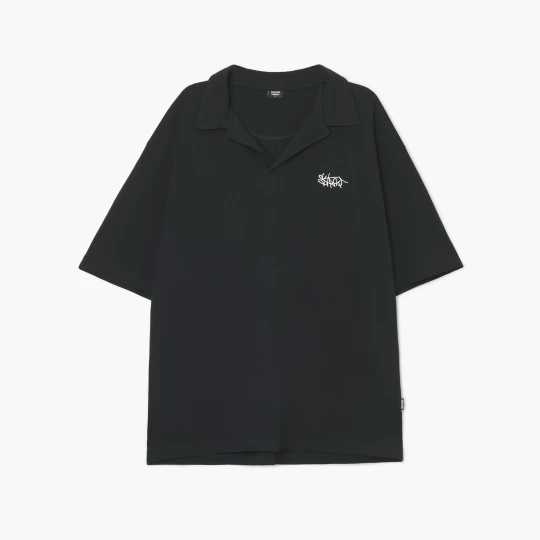 Zdjęcie produktu Cropp - T-shirt polo z haftem - czarny