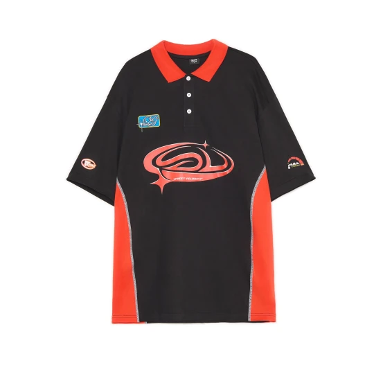 Zdjęcie produktu Cropp - T-shirt polo z kontrastowym kołnierzykiem - czarny
