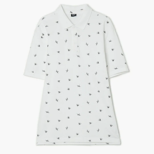 Zdjęcie produktu Cropp - T-shirt polo z ptakami all over - biały