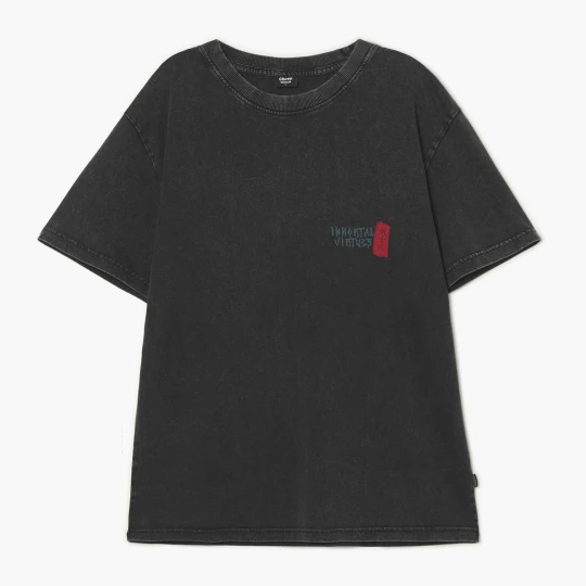 Zdjęcie produktu Cropp - T-shirt z samurajem i smokiem - czarny
