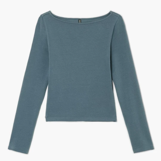 Zdjęcie produktu Cropp - Taliowana koszulka longsleeve - surowy granatowy