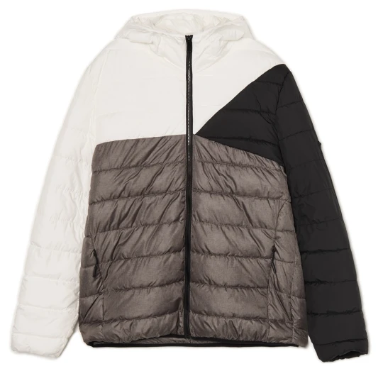 Zdjęcie produktu Cropp - Trójkolorowa kurtka puffer z kapturem - czarny