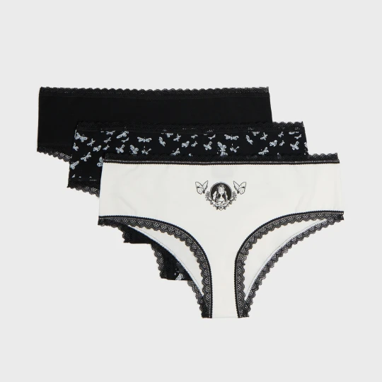 Zdjęcie produktu Cropp - Trójpak hipsterów Gnijąca panna młoda - czarny