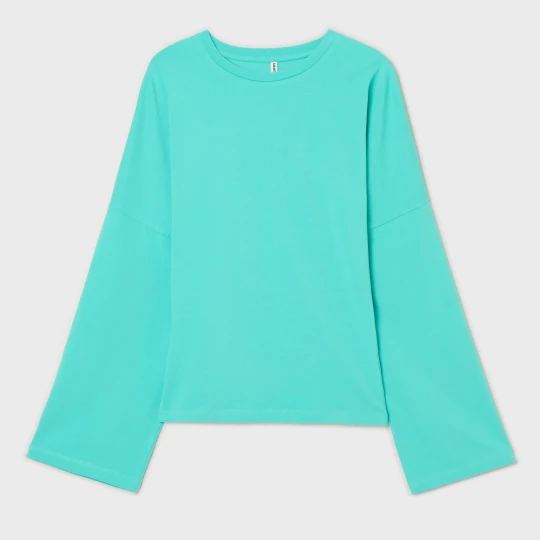 Zdjęcie produktu Cropp - Turkusowa bluzka kimono - turkusowy