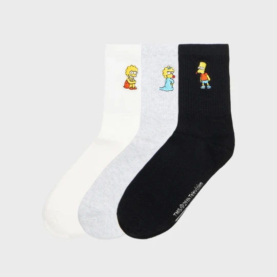 Zdjęcie produktu Cropp - Zestaw skarpet Lisa, Maggie, Bart Simpson - wielobarwny