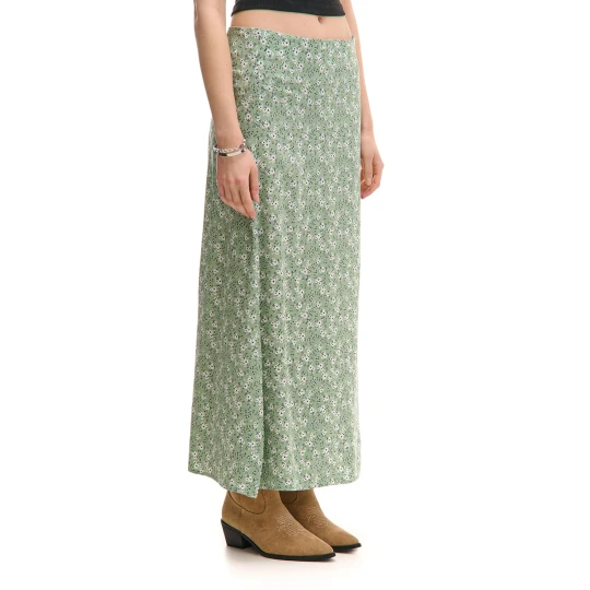 Zdjęcie produktu Cropp - Zielona spódnica maxi w kwiaty - zielony