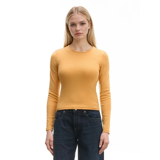 Zdjęcie produktu Cropp - Żółta koszulka longsleeve - żółty