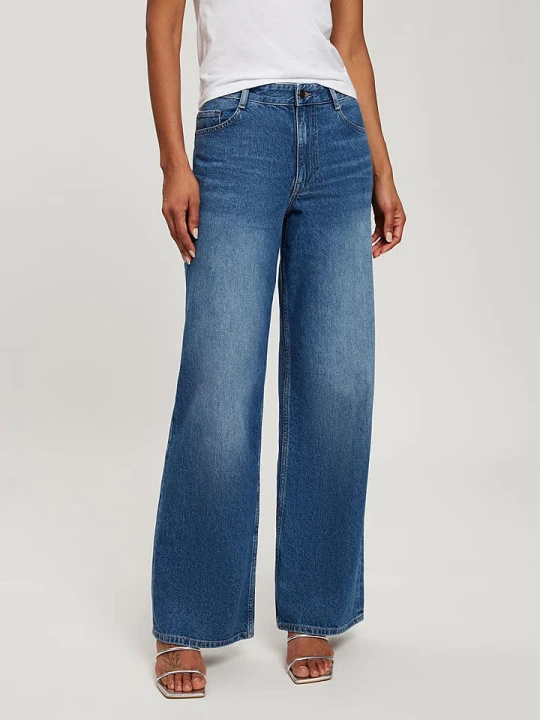 Zdjęcie produktu Cross Jeans Dżinsy - Flared fit - w kolorze niebieskim rozmiar: 30W/32L