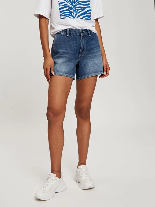 Zdjęcie produktu Cross Jeans Szorty dżinsowe w kolorze granatowym rozmiar: 27W