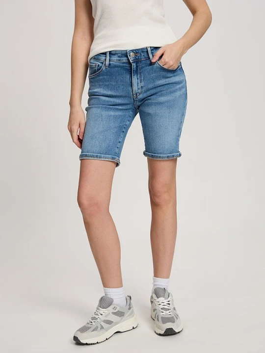 Zdjęcie produktu Cross Jeans Szorty dżinsowe w kolorze niebieskim rozmiar: 25W