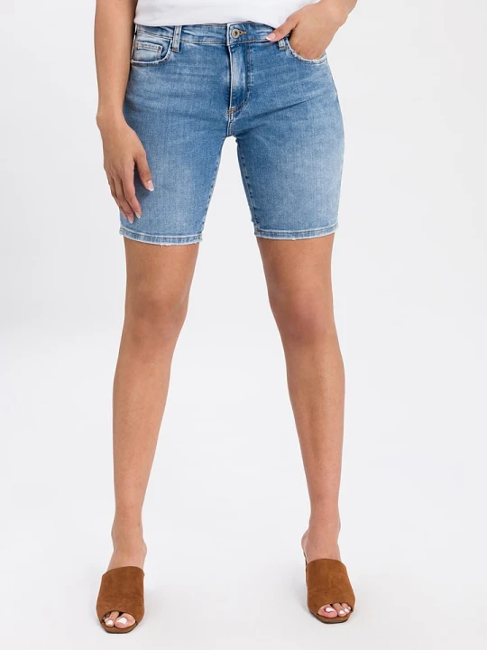 Zdjęcie produktu Cross Jeans Szorty dżinsowe "Genna" w kolorze niebieskim rozmiar: W28