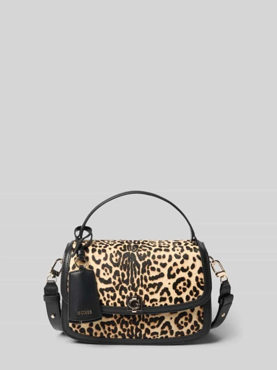 Zdjęcie produktu Crossbody Bag z naturalnej skóry bydlęcej model 'Audrey' Guess Czarny