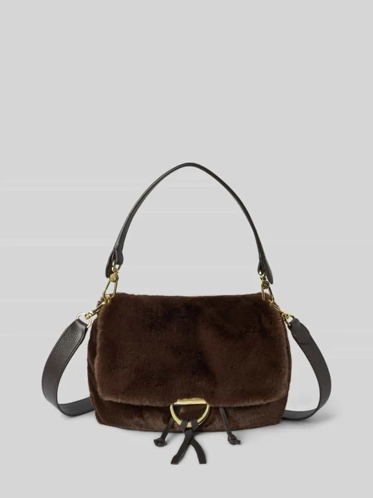 Zdjęcie produktu Crossbody Bag z naturalnej skóry model 'TEMI' Abro Ciemnobrązowy