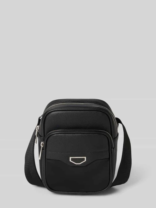 Zdjęcie produktu Crossbody bags z fakturowanym wzorem model 'Reporter' Antony Morato Czarny