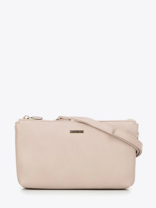 Zdjęcie produktu Crossbody z ekoskóry dwukomorowa beżowa Wittchen