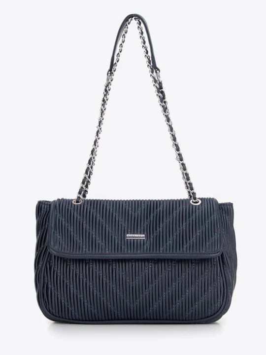Zdjęcie produktu Crossbody z ekoskóry na łańcuszku granatowa Wittchen