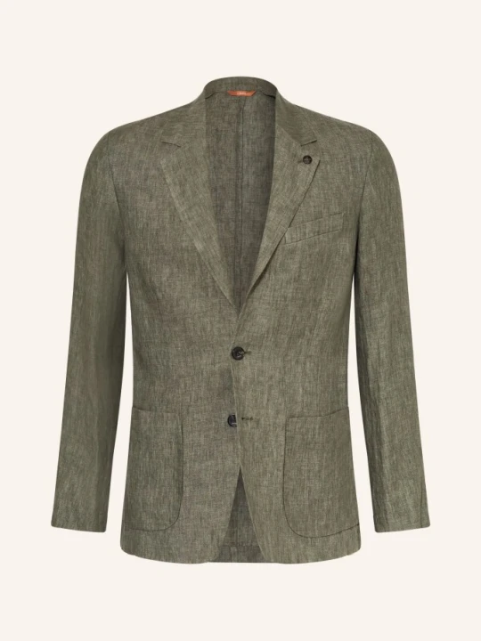Zdjęcie produktu Cruna Lniana Marynarka Tribeca Slim Fit gruen OLIWKOWY