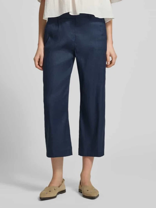 Zdjęcie produktu Culotte z mieszanki lnu o kroju regular fit, model 'PAM' Raphaela By Brax Granatowy