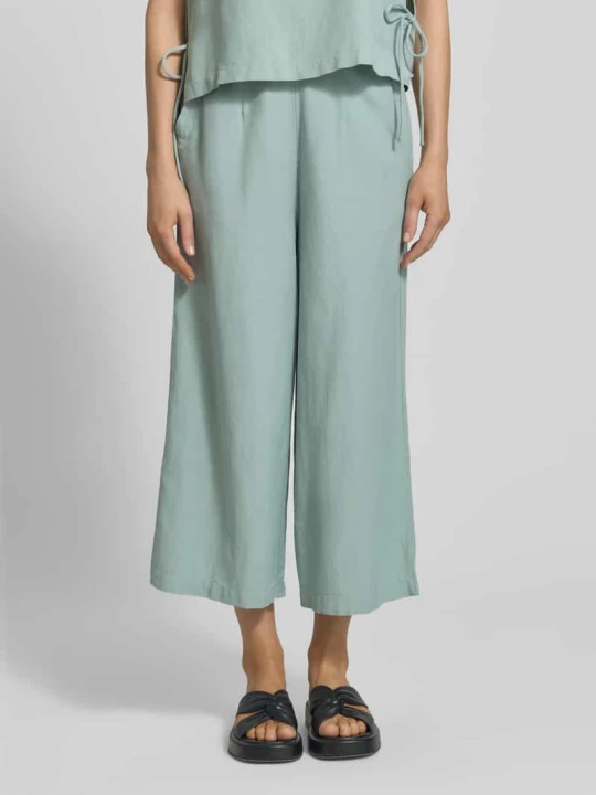 Zdjęcie produktu Culotte z mieszanki wiskozy z kieszeniami w szwach Model 'PRISILLA' Vila Limonkowy