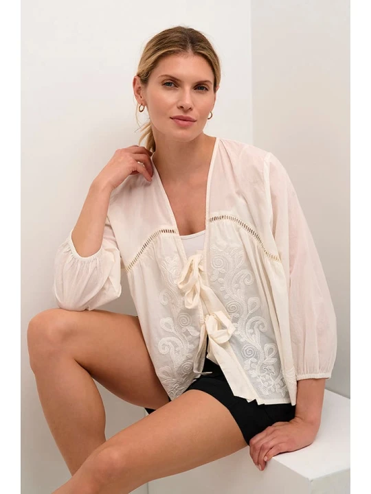 Zdjęcie produktu CULTURE Bluzka w kolorze kremowym rozmiar: XS