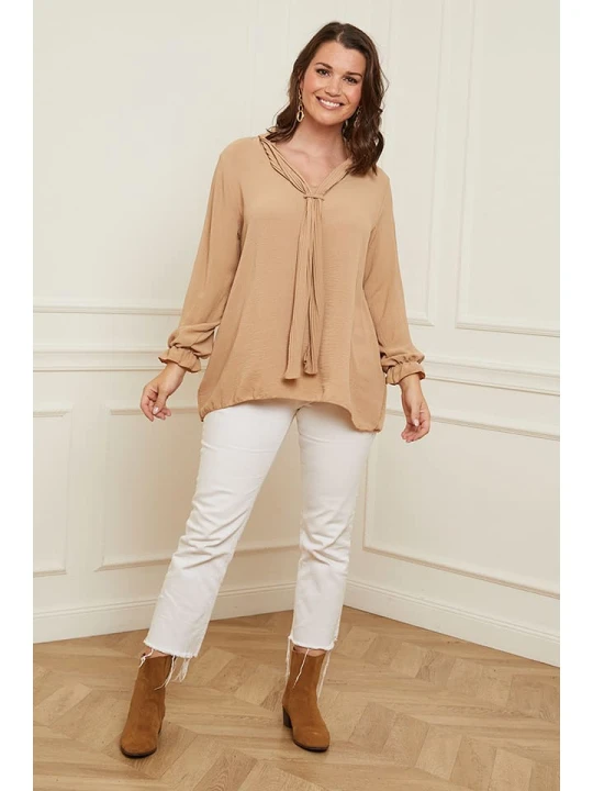 Zdjęcie produktu Curvy Lady Bluzka w kolorze beżowym rozmiar: 48/50