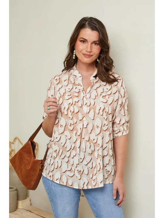 Zdjęcie produktu Curvy Lady Bluzka w kolorze beżowym rozmiar: 48/50