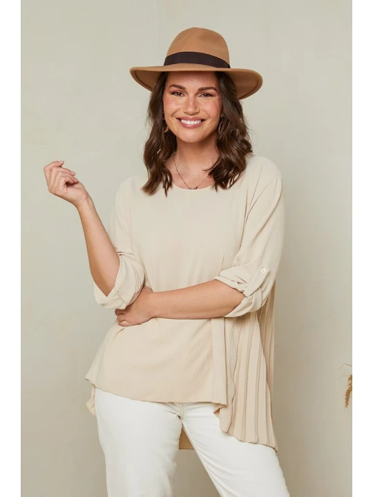 Zdjęcie produktu Curvy Lady Bluzka w kolorze beżowym rozmiar: 48/50