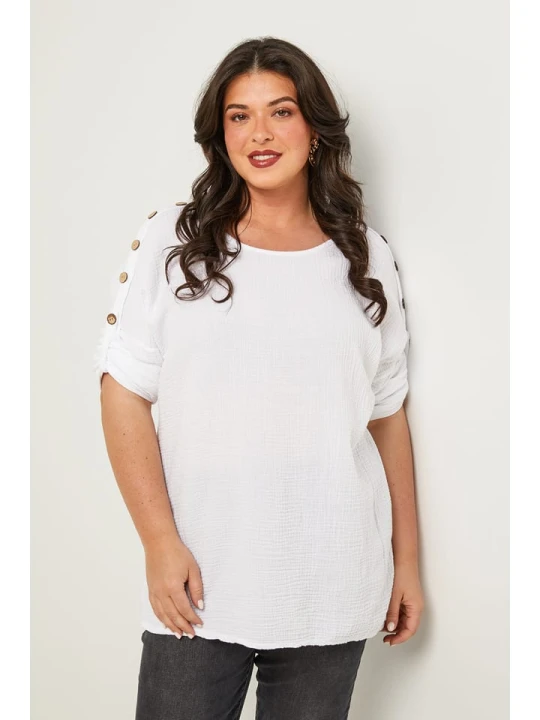 Zdjęcie produktu Curvy Lady Bluzka w kolorze białym rozmiar: 40/42