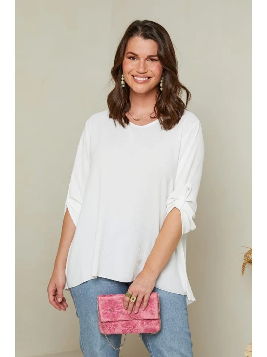 Zdjęcie produktu Curvy Lady Bluzka w kolorze białym rozmiar: 40 / 42