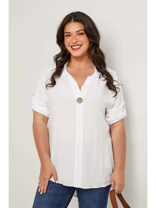 Zdjęcie produktu Curvy Lady Bluzka w kolorze białym rozmiar: 44 / 46