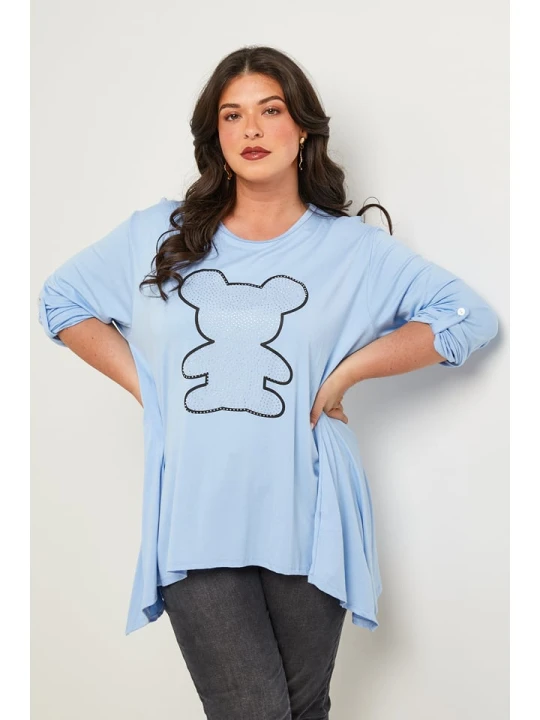 Zdjęcie produktu Curvy Lady Bluzka w kolorze błękitnym rozmiar: 48/50