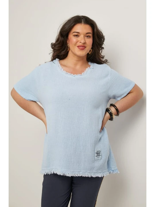 Zdjęcie produktu Curvy Lady Bluzka w kolorze błękitnym rozmiar: 44/46