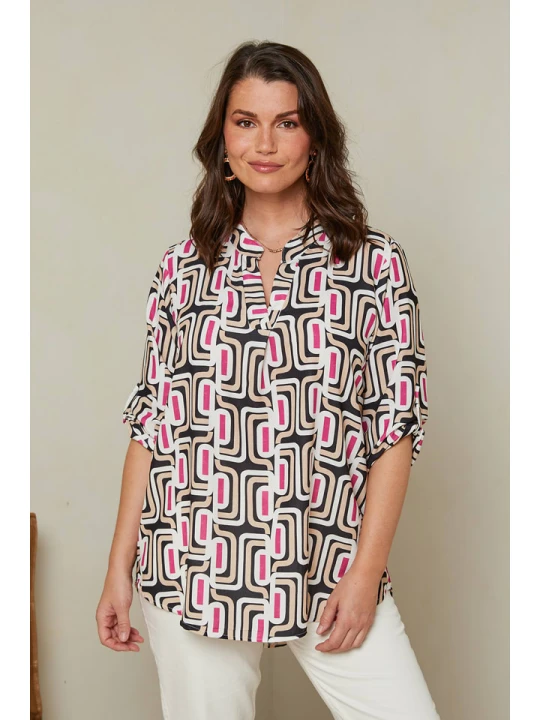 Zdjęcie produktu Curvy Lady Bluzka w kolorze czarno-białym rozmiar: 48/50