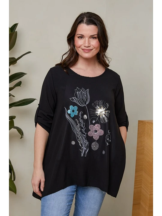 Zdjęcie produktu Curvy Lady Bluzka w kolorze czarnym rozmiar: 40/42