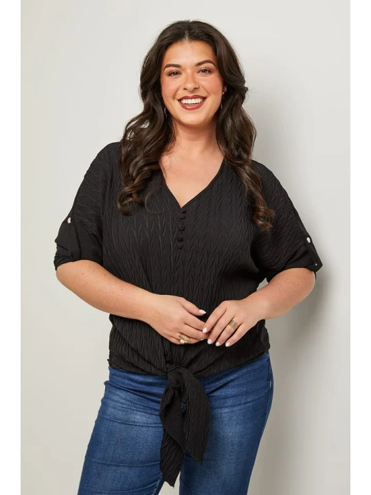 Zdjęcie produktu Curvy Lady Bluzka w kolorze czarnym rozmiar: 44/46