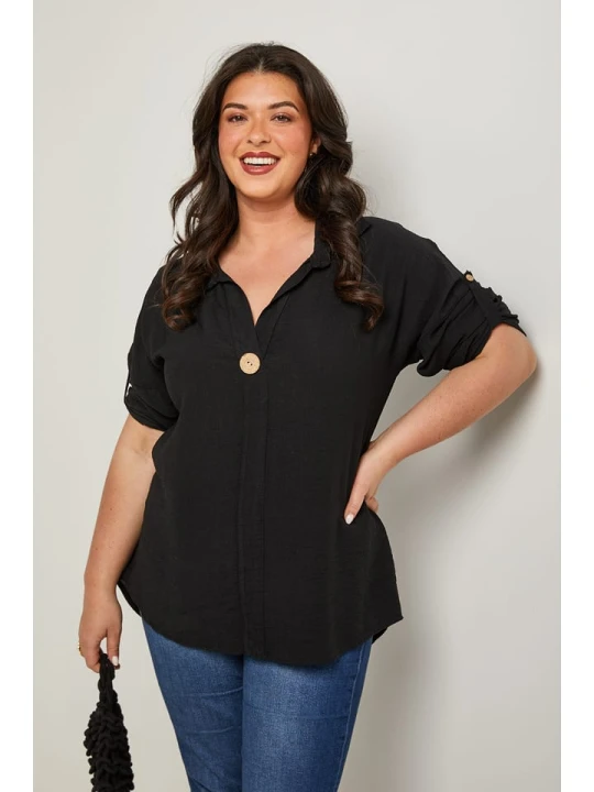 Zdjęcie produktu Curvy Lady Bluzka w kolorze czarnym rozmiar: 40/42