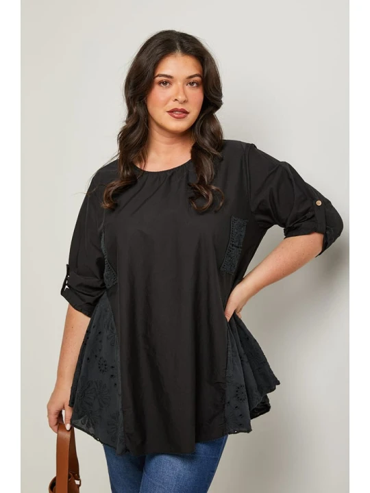 Zdjęcie produktu Curvy Lady Bluzka w kolorze czarnym rozmiar: 48/50